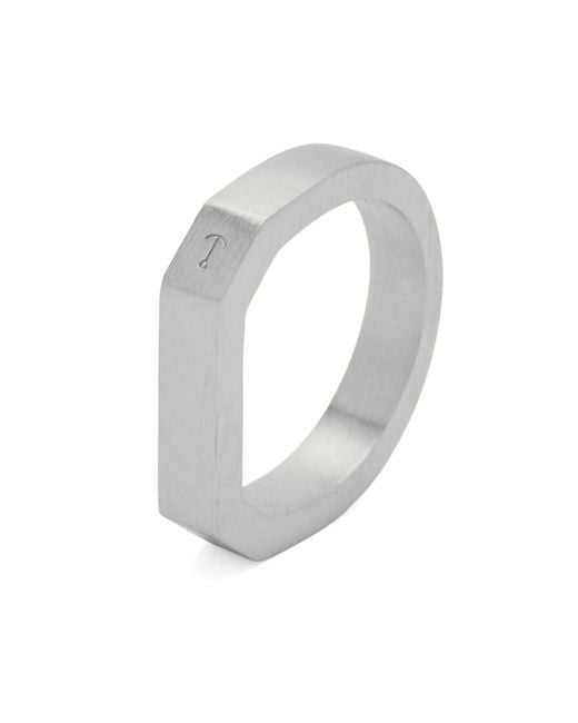 Miansai White Hex Plated Ring for men