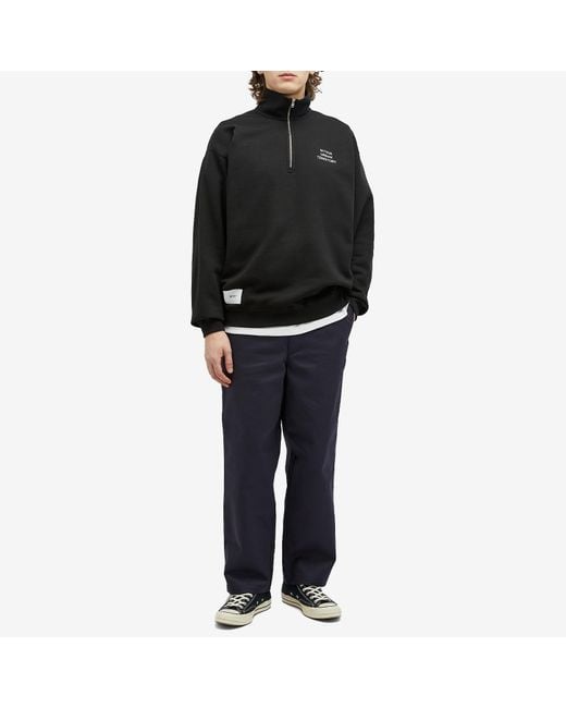 WTAPS ダブルタップス / 20 Embroidered Half Zip Sweat WTAPS 20 Embroidered Half Zip Sweat in Black for Men | Lyst