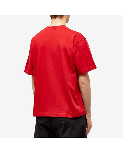 And Wander Red X Maison Kitsuné Skiing Fox T-Shirt for men