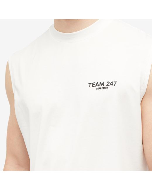 Represent White Team 247 Oversized Tank T-Shirt for men