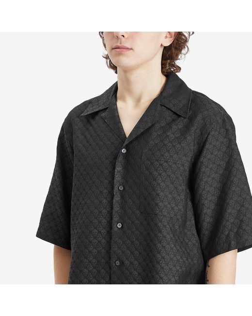 Alexander McQueen Black Jacquard Skull Shirt for men
