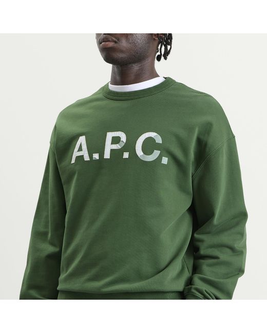 A.P.C. Green Vintage Sweatshirt for men