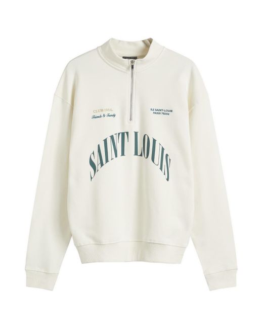 Club 1984 White Friends & Family Quarter Zip for men