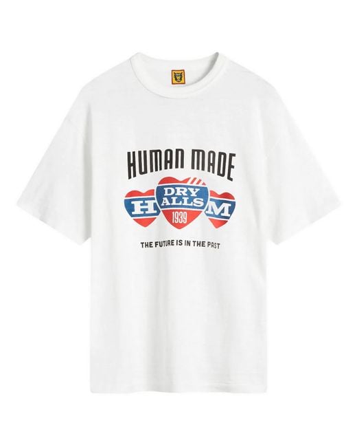 Human Made White Multi Heart T-Shirt for men