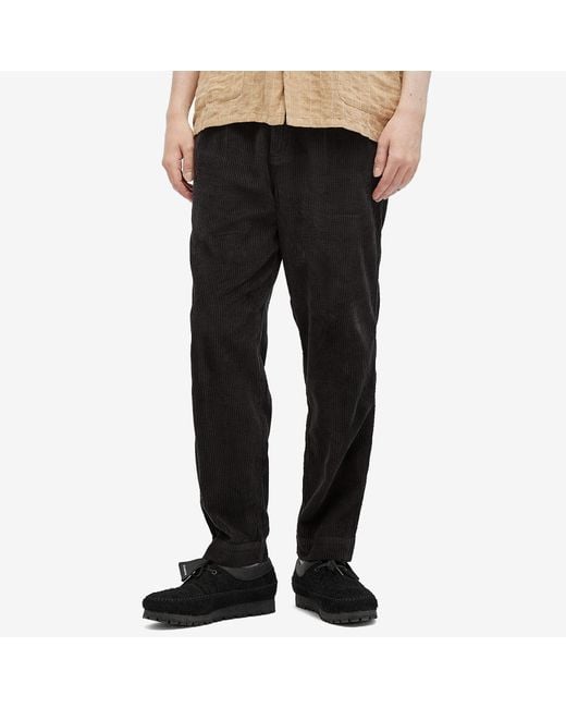 Folk Black Corduroy Signal Pants for men