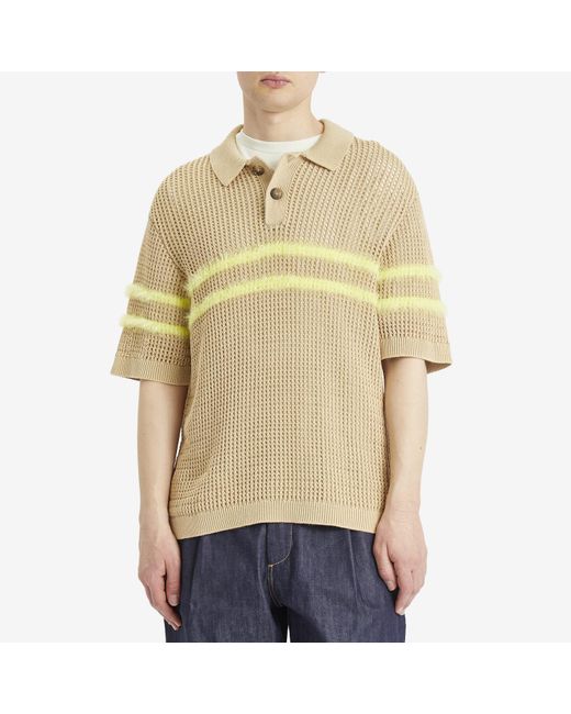 ACMH by Magic Castles Natural Kember Knitted Polo for men