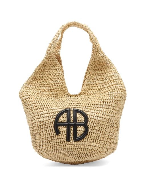 Anine Bing Metallic Small Hobo Leag Bag
