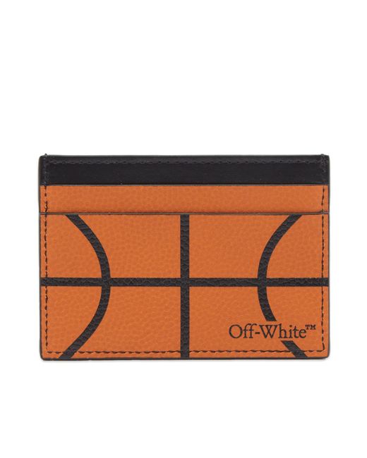Off-White c/o Virgil Abloh Orange Off- Basket Ball Card Holder for men