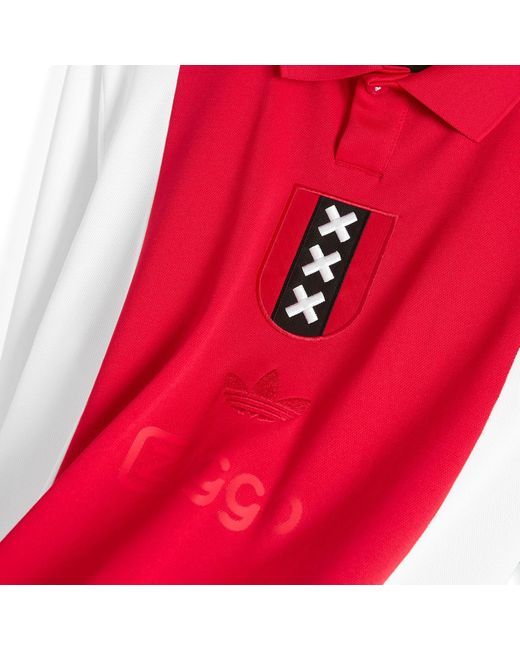 Adidas Red Ajax 125 Long Sleeve Jersey