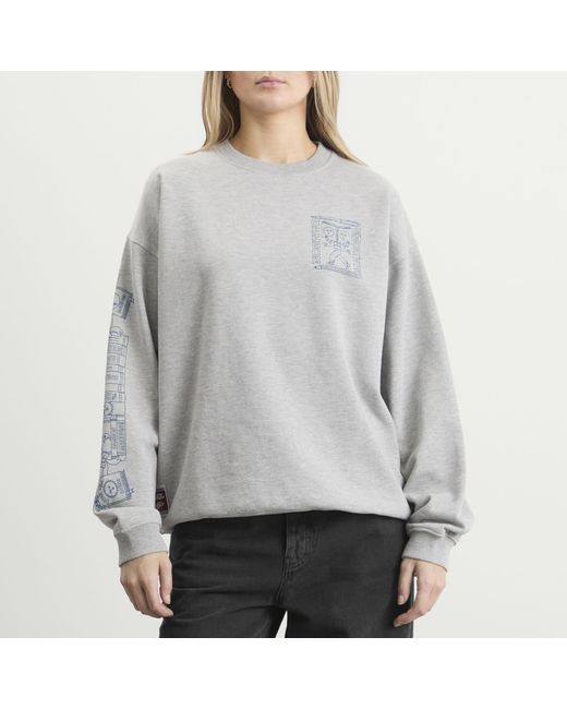 Damson Madder White The Reader Sweatshirt