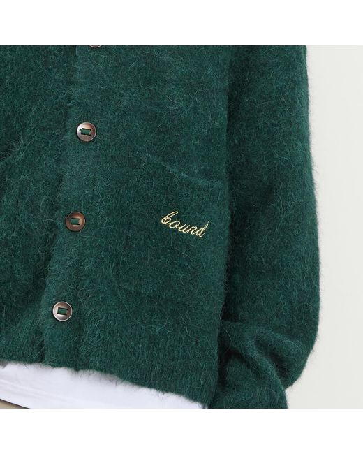 BOUND Green Parker Alpaca Cardigan for men