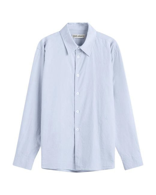 Our Legacy Blue Poplin Beyond Shirt for men