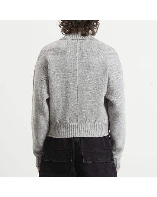 Entire studios Gray Marla Knitted Bomber for men