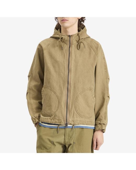 FRIZMWORKS Green Jungle Cloth Deck Hooded Parka for men
