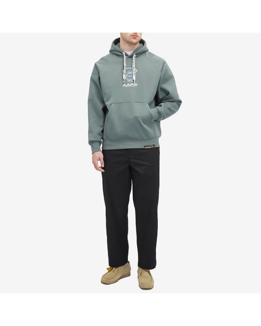 Aape By A Bathing Ape Blue Aape Croc Chest Badge Hoody for men