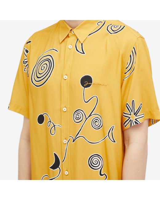 Jacquemus Metallic Melo Spiral Short Sleeve Shirt for men