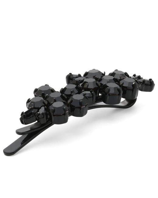 Simone Rocha Black Mini Hellebore Flower Hair Clip