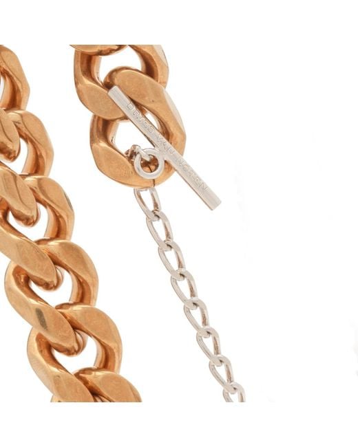 Dries Van Noten Metallic Split Chain Necklace for men