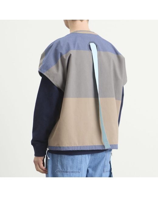 EBIT Gray Patchwork Gilet for men