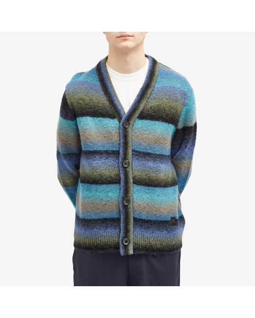 Paul Smith Blue Multi Stripe Cardigan for men