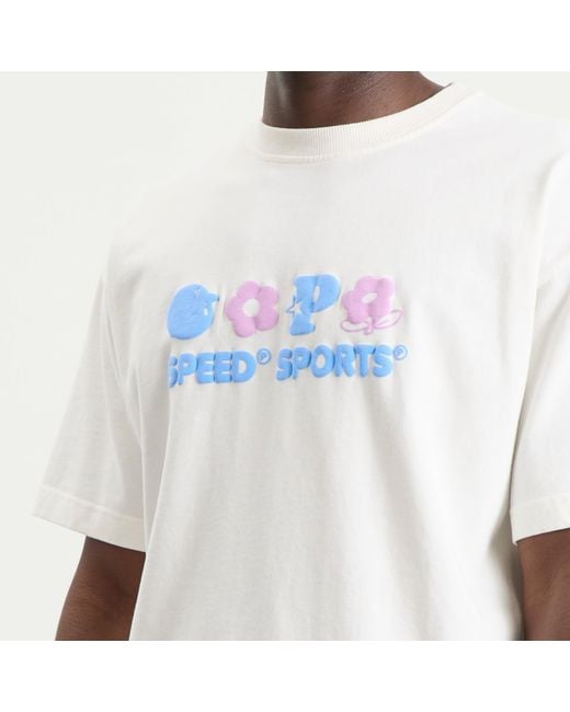 Pawa Speed Sports White Multi Monogram T-Shirt for men