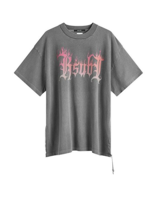 Ksubi Gray Fuego Ekcess T-Shirt for men