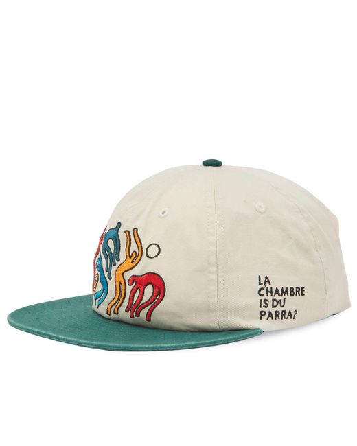 by Parra White La Chambre Nuit 6 Panel Cap for men