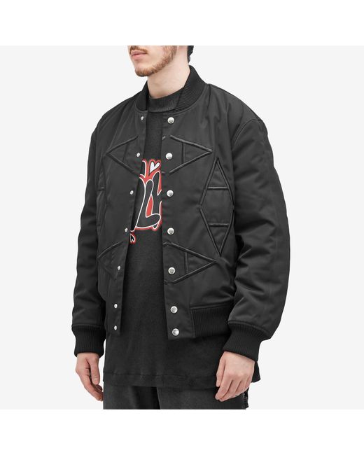 1017 ALYX 9SM Black Nylon Logo Varsity Jacket for men