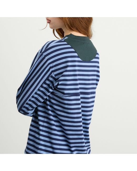 Fruity Booty Blue Stripe Long Sleeve Top