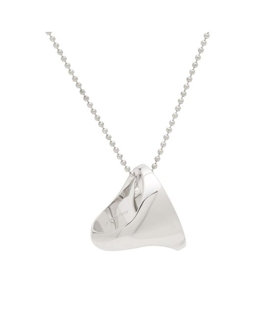 Maison Margiela Metallic Open Signet Necklace for men