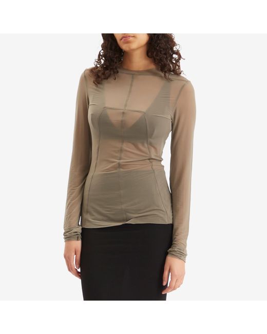 Rick Owens Natural Lido Long Sleeve Top