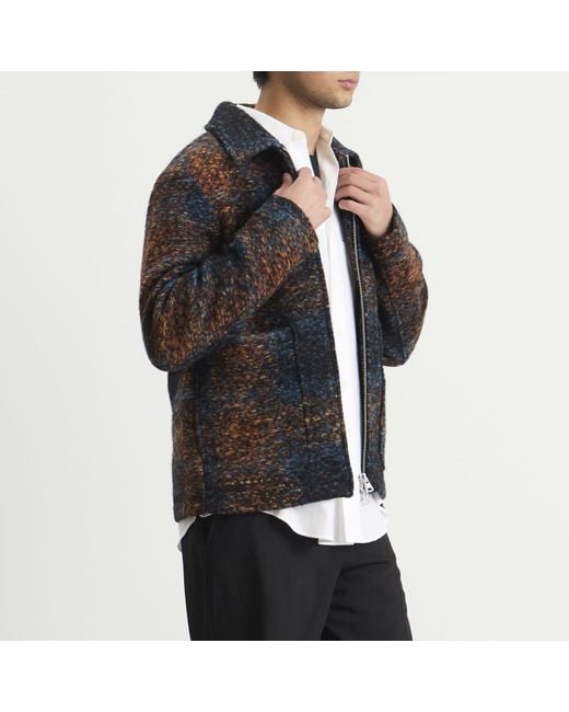 NN07 Black Gael Boucle Wool Jacket for men
