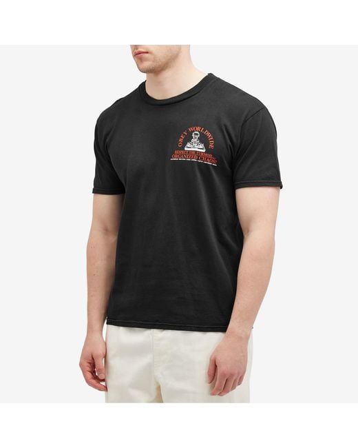 Obey Black Organised Chaos T-Shirt for men