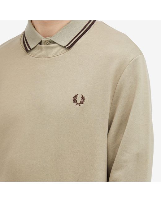 Fred Perry Natural Crew Sweat for men