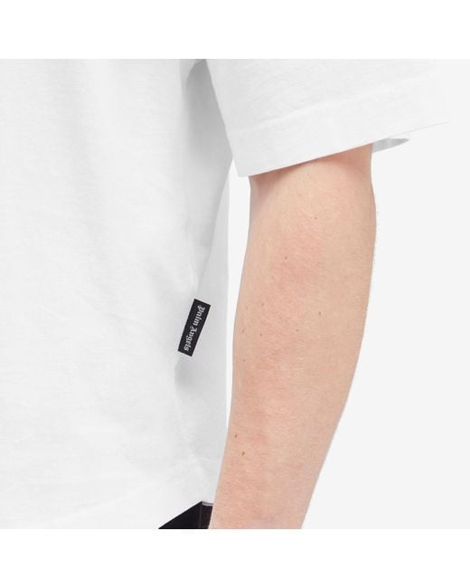 Palm Angels Black Curved Logo T-Shirt for men