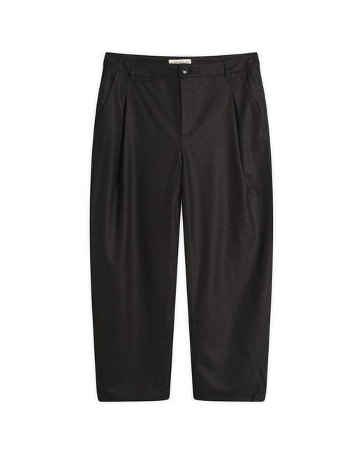 A Kind Of Guise Black Folded Wide Trousers for men