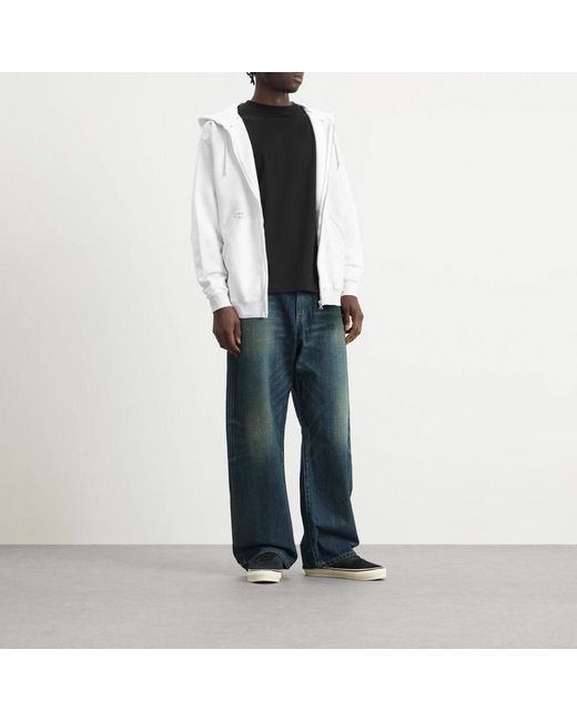 (w)taps White Throwdy Zip Hoody for men