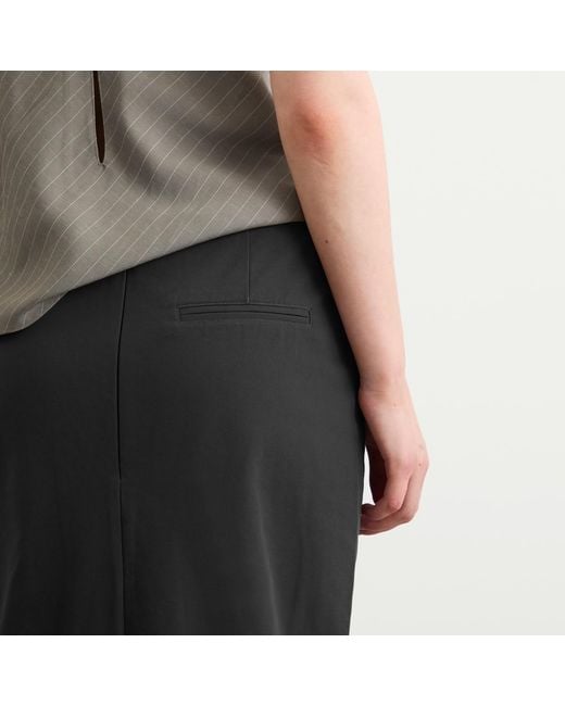 St. Agni Black Minimal Column Skirt