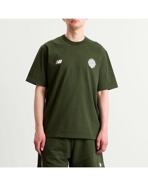 Stone Island Green X New Balance T-Shirt for men