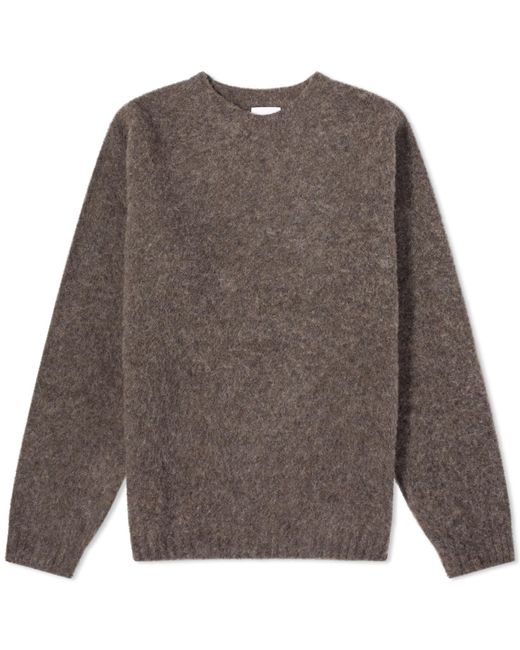 Norse Projects Brown Birnir Brushed Lambswool Crew Jumper for men