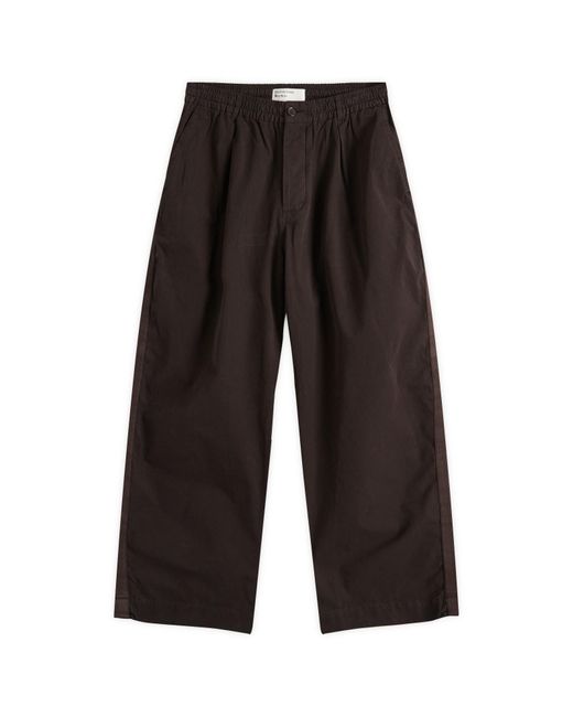 Universal Works Black Summer Canvas Oxford Pant for men