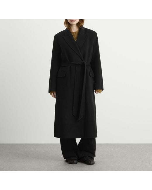 Acne Black Double Breasted Coat