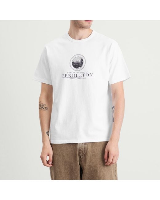 Pendleton White Collegiate T-Shirt for men