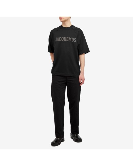 Jacquemus Black Typo T-Shirt for men
