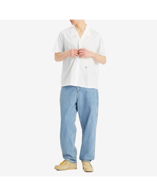 Late Checkout White Short Sleeve Shirt for men