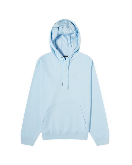 Versace Blue Milano Stamp Embroidery Hoodie for men