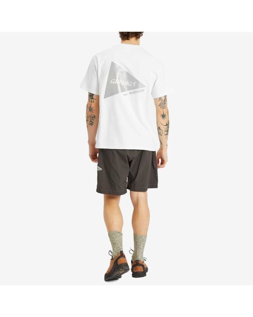 Gramicci White X And Wander Backprint T-Shirt for men