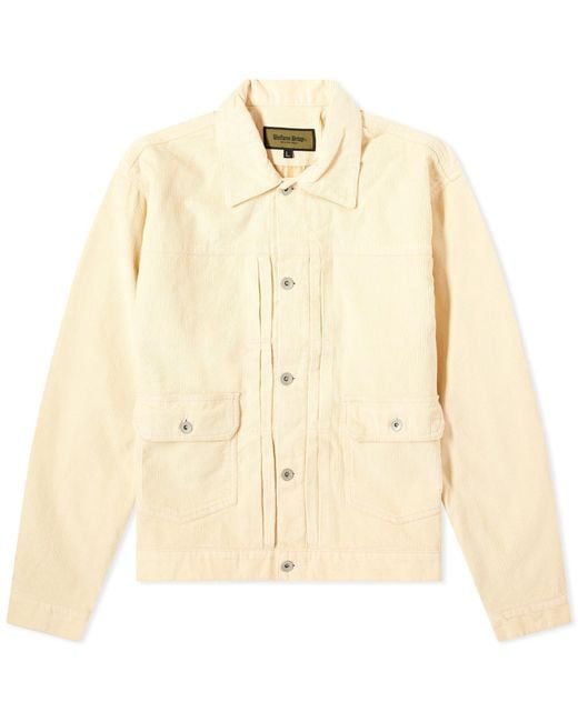 Uniform Bridge Natural Type-2 Corduroy Trucker Jacket for men