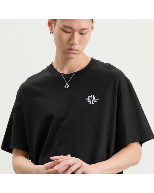 END. Black Monogram T-Shirt