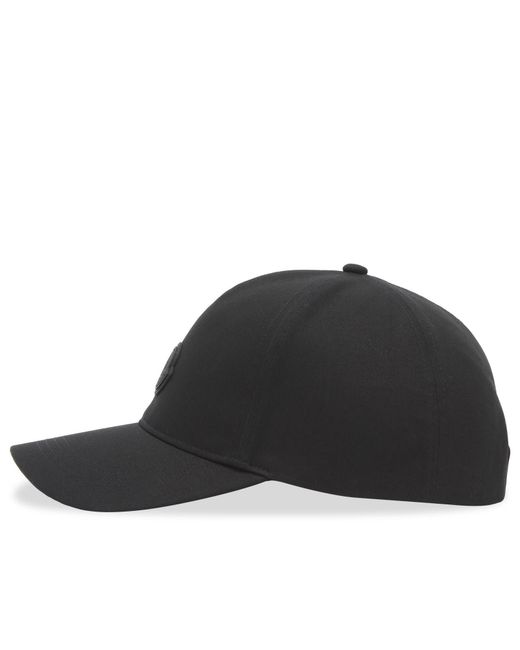 Moncler Black Cotton Logo Cap for men